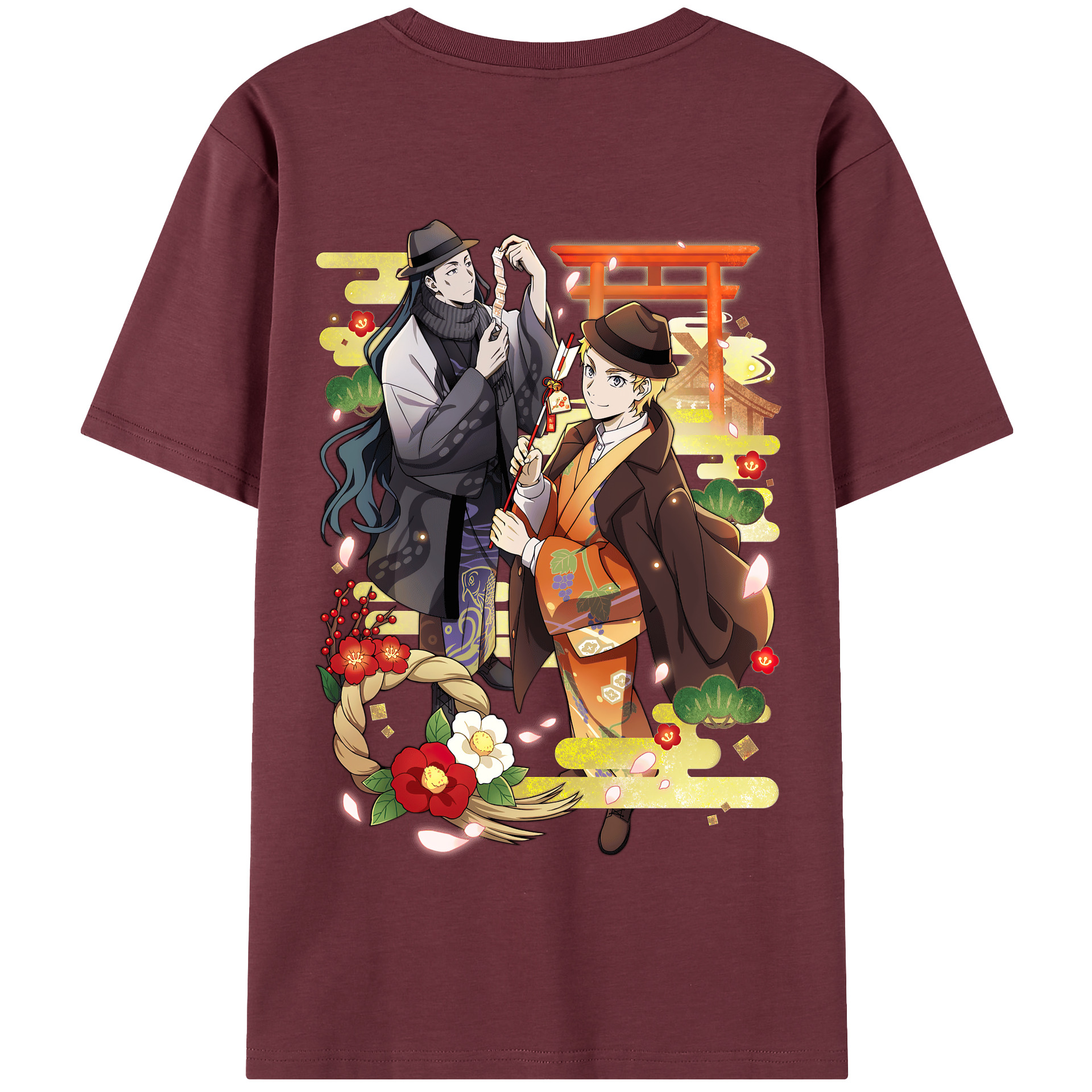 （画像用） 文豪ストレイドッグス Bungo Stray Dogs 綿100％半袖Tシャツ（背面プリント）